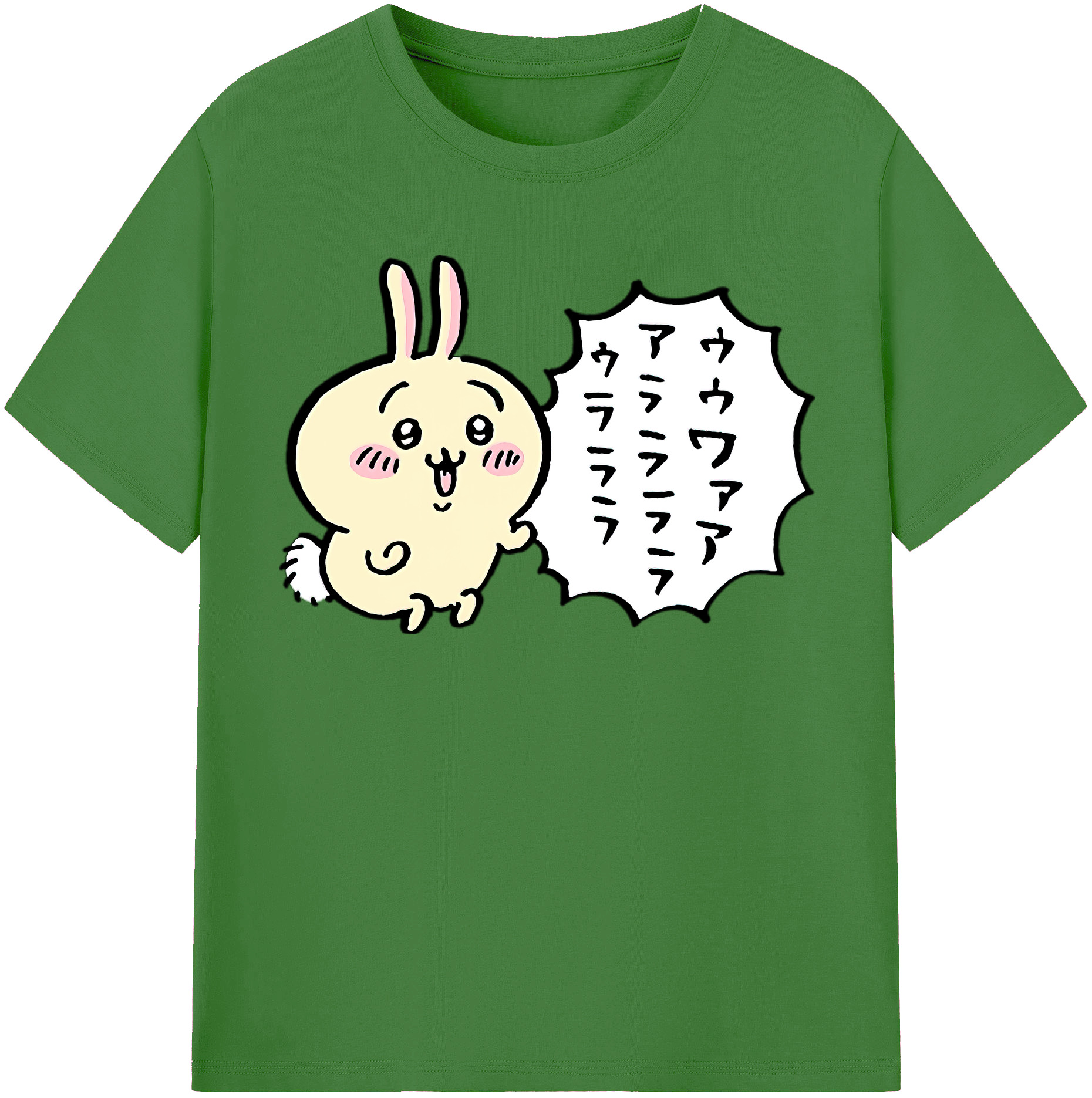 （画像用） ちいかわ うさぎ Chii-kawa usagi レディースカジュアルプリントTシャツ（綿100％）